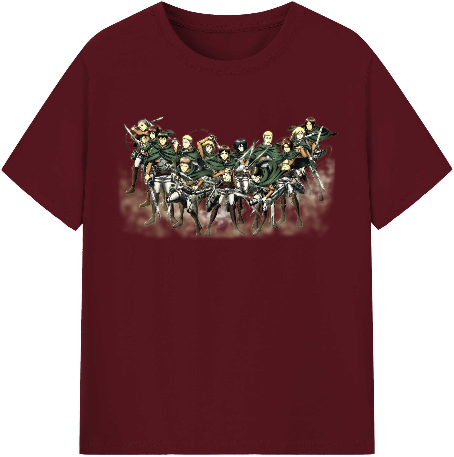 （画像用） 進撃の巨人 Attack on Titan 綿100％半袖Tシャツ（フロントプリント）